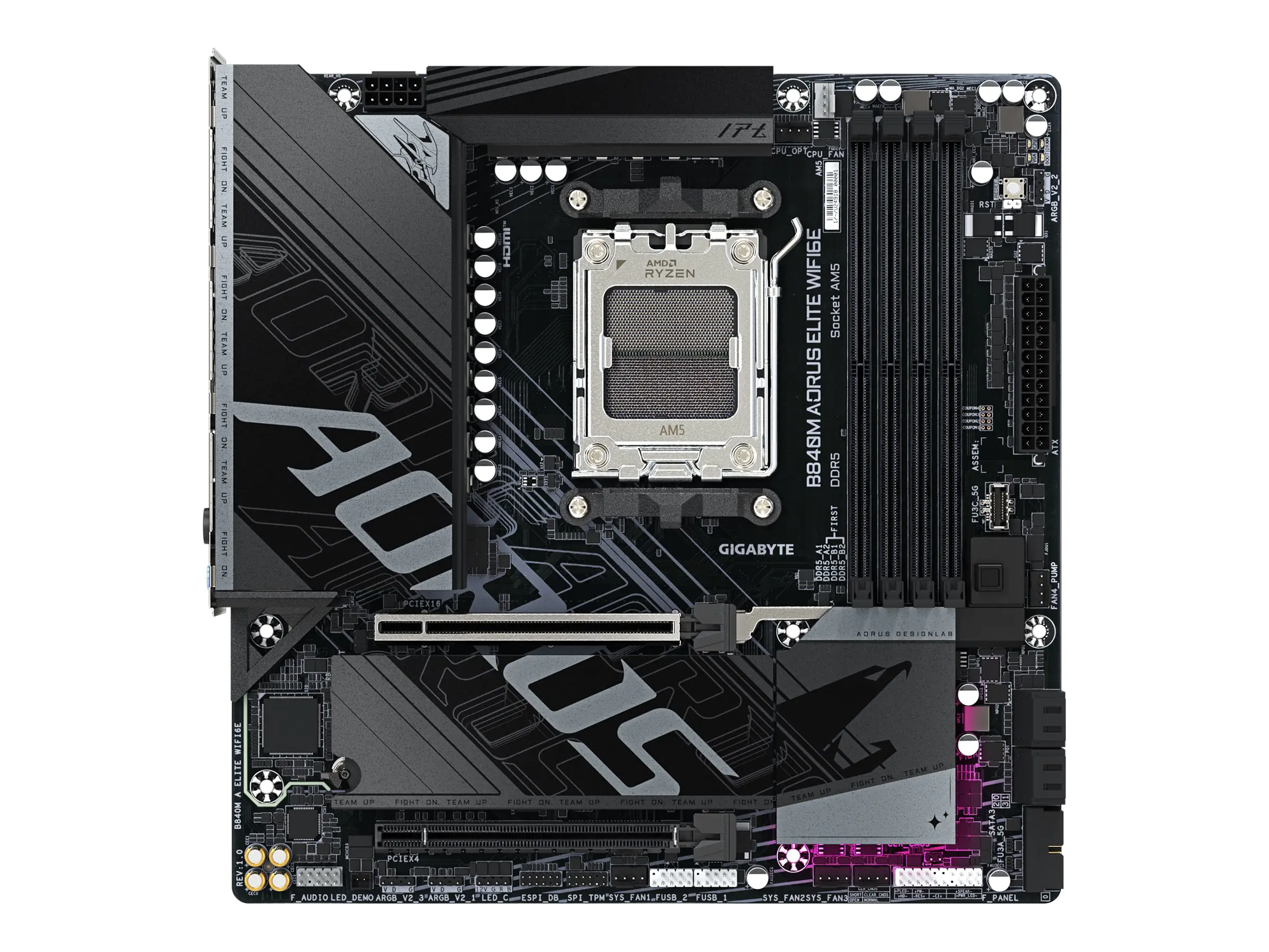 Gigabyte B840M Elite WIFI6E B840 AM5 mATX DDR5 - AMD Sockel AM5 (Ryzen Zen4) - Micro/Mini/Flex-ATX