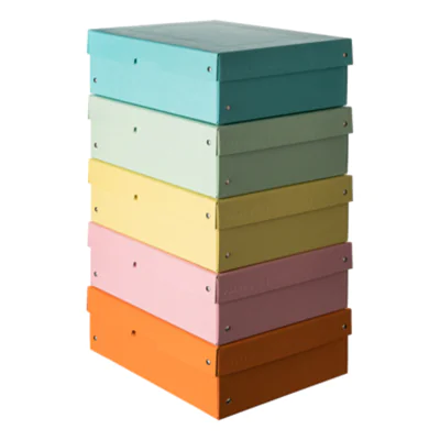 Falken Aufbewahrungsbox PureBox Pastell 24 x 10 x 32 cm (B x H x T) DIN A4 Pappe farbig sortiert (freie Farbauswahl nicht möglich)
