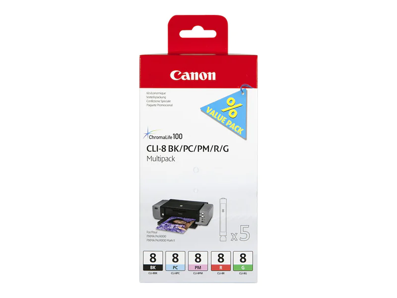 Canon CLI Value Pack 8 Multipack - 13 ml - Schwarz 0620B027