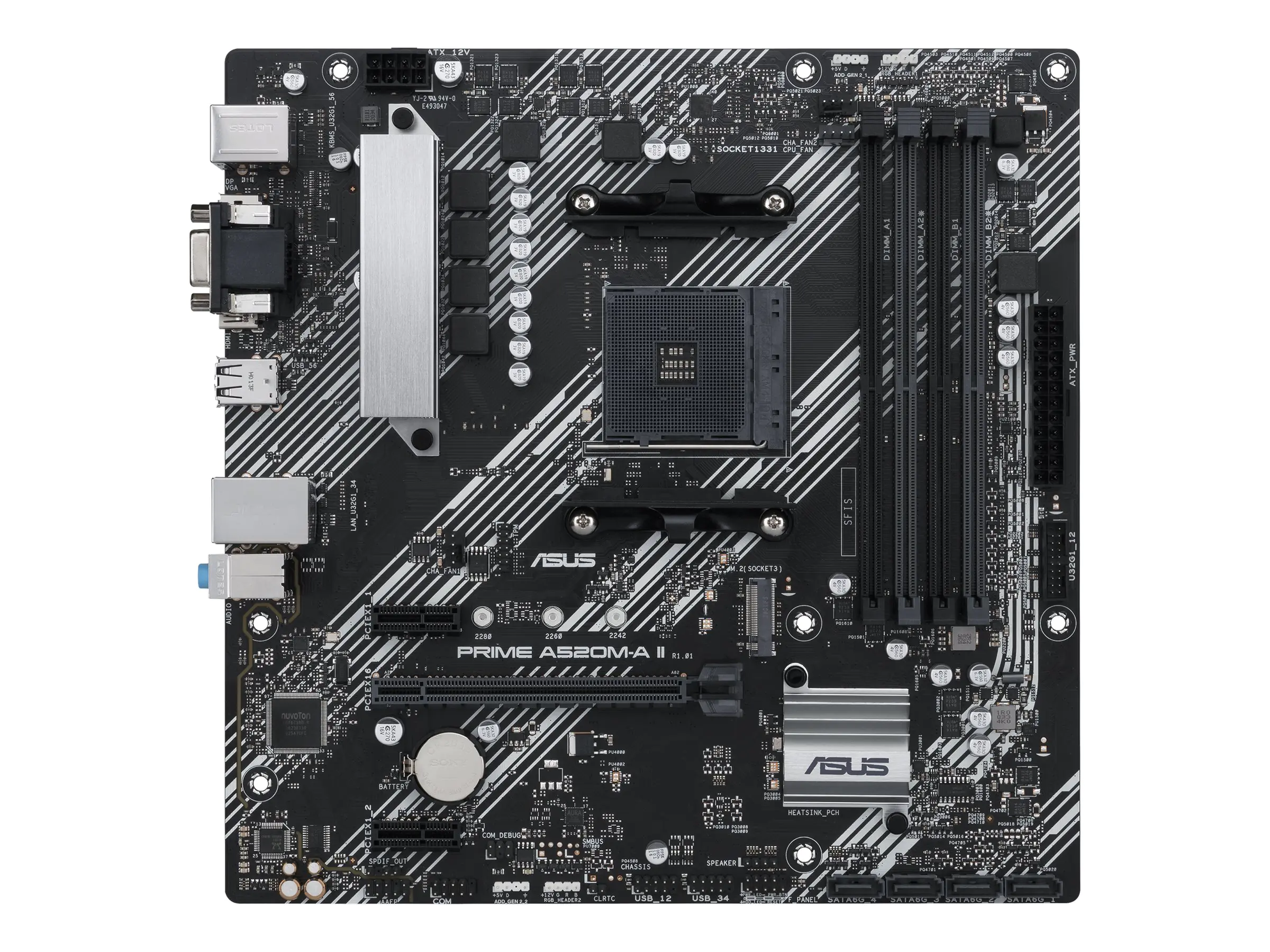 ASUS PRIME A520M-A II/CSM - Motherboard - micro ATX - Socket AM4 - AMD A520 Chipsatz - USB 3.2 Gen 1 - Gigabit LAN - Onboard-Grafik (CPU erforderlich) 90MB17H0-M0EAYC