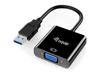 equip USB 3.0 auf VGA Adapter - 3.2 Gen 1 (3.1 Gen 1) - USB Typ-A - VGA-Ausgang (D-Sub) - 1920 x 1080 Pixel