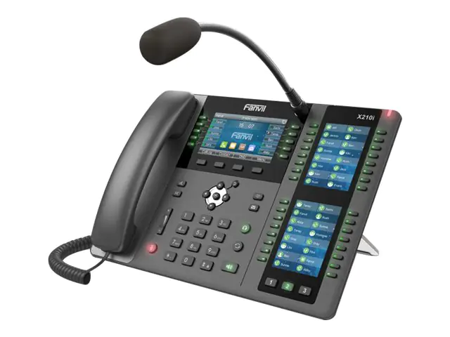 Fanvil X210I - VoIP-Telefon mit Rufnummernanzeige - dreiweg Anruffunktion - SIP, RTP, RTCP, SRTP, SIP v2 over UDP, SIP v2 over TLS, SIP v2 over TCP - 20 Leitungen - Dunkelgrau