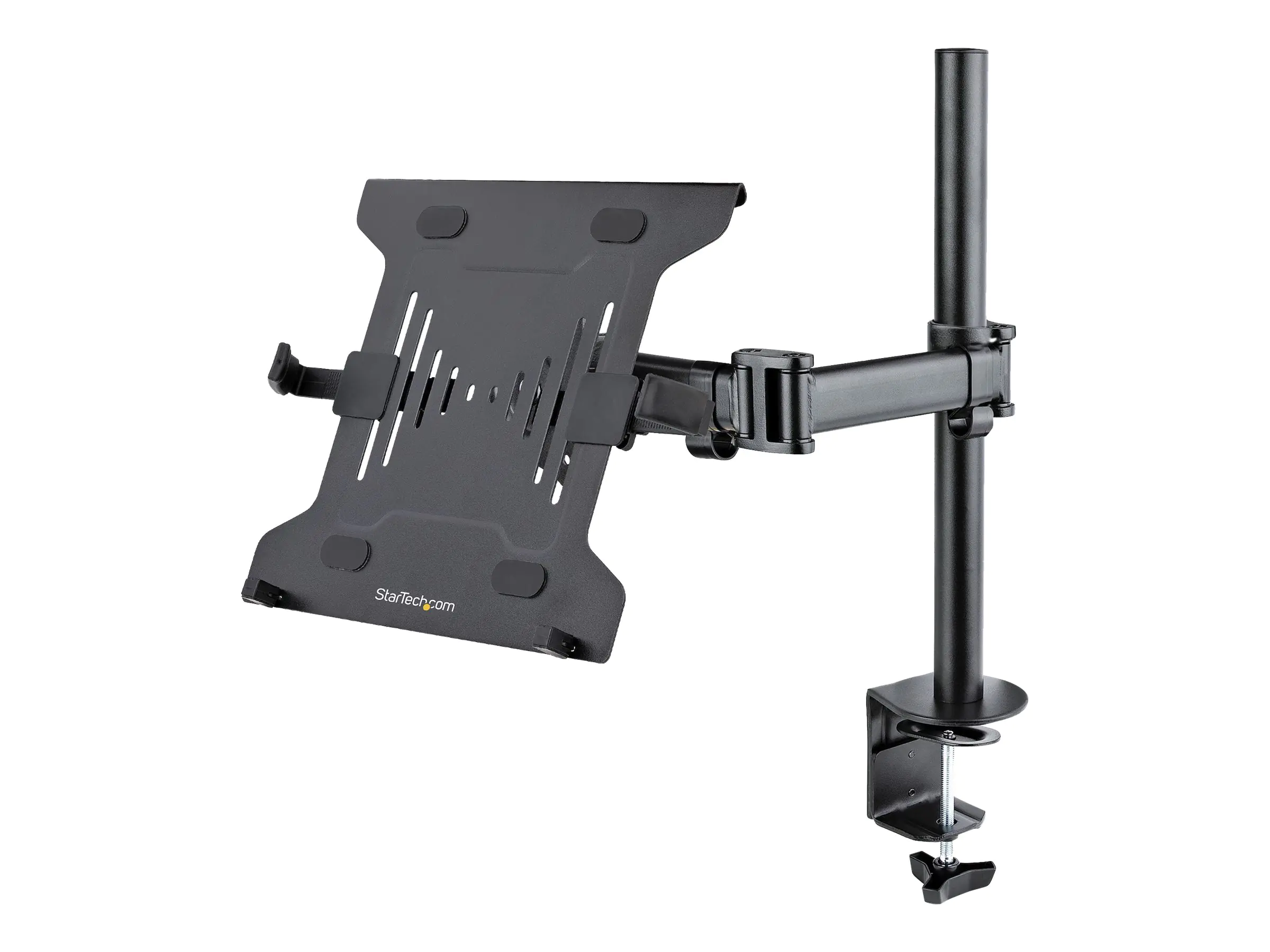 StarTech Laptop Desk Mount, Monitor and Laptop Mount for Desk, Displays 34in (8kg/17.6lb) & Laptops (4.5kg/9.9lbs), Adjustable & Articulating VESA Laptop Tray Arm - Desk Monitor Mount - Clamp / Grommet Mount (A-LAPTOP-DESK-MOUNT) - Befestigungskit (Gelenk