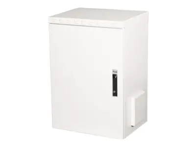 Equip Safe Outdoor - Schrank Netzwerkschrank - 600 x 450 mm, mit Stahlfronttür, montiert - geeignet für Wandmontage - RAL 7035, Hellgrau - 16U - 48.3 cm (19") ESO-16-6045-G