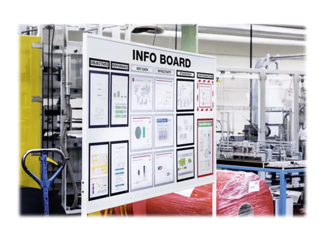 Durable DURAFRAME MAGNETIC TOP for A4 - Dokumentenhalterung - Oberflächenmontage - für 210 x 40 mm - magnetisch - Schwarz (Packung mit 5) 498601