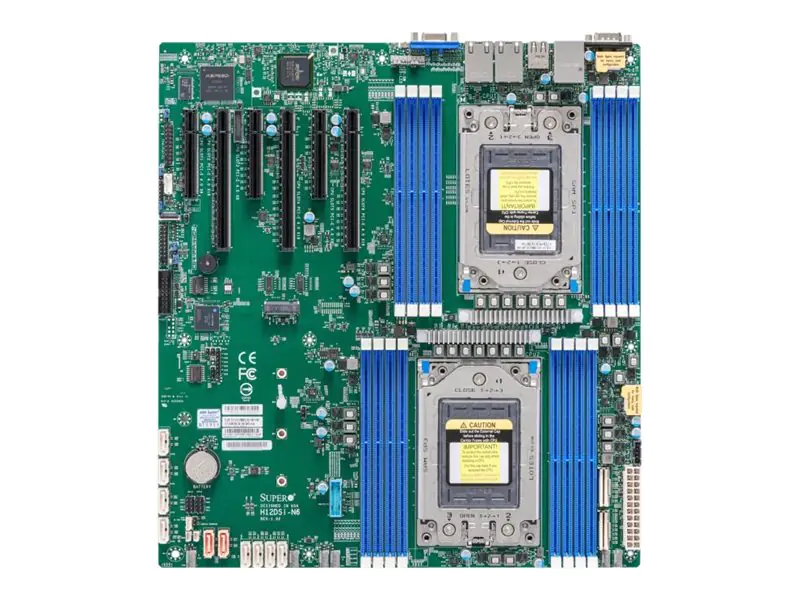 SUPERMICRO H12DSi-N6 - Motherboard - E-ATX - Socket SP3 - 2 Unterstützte CPUs - USB 3.0 - 2 x Gigabit LAN - Onboard-Grafik - für A+ Server 2024S-TR