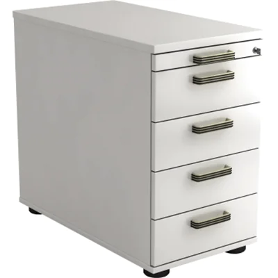 Hammerbacher Standcontainer Solid VSC50/W/W/SG weiß/weiß