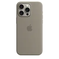 Apple - Hintere Abdeckung für Mobiltelefon - kompatibel mit MagSafe - Silikon - Lehm - für iPhone 15 Pro Max