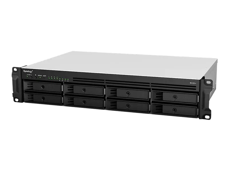 Synology RackStation RS1221RP+ - NAS-Server - 8 Schächte - Rack - einbaufähig - SATA 6Gb/s - RAID RAID 0, 1, 5, 6, 10, JBOD, 5 Hot Spare, 6 Hot Spare, 10-Hot-Spare, 1 Hot-Spare - RAM 4 GB - Gigabit Ethernet - iSCSI Support - 2U