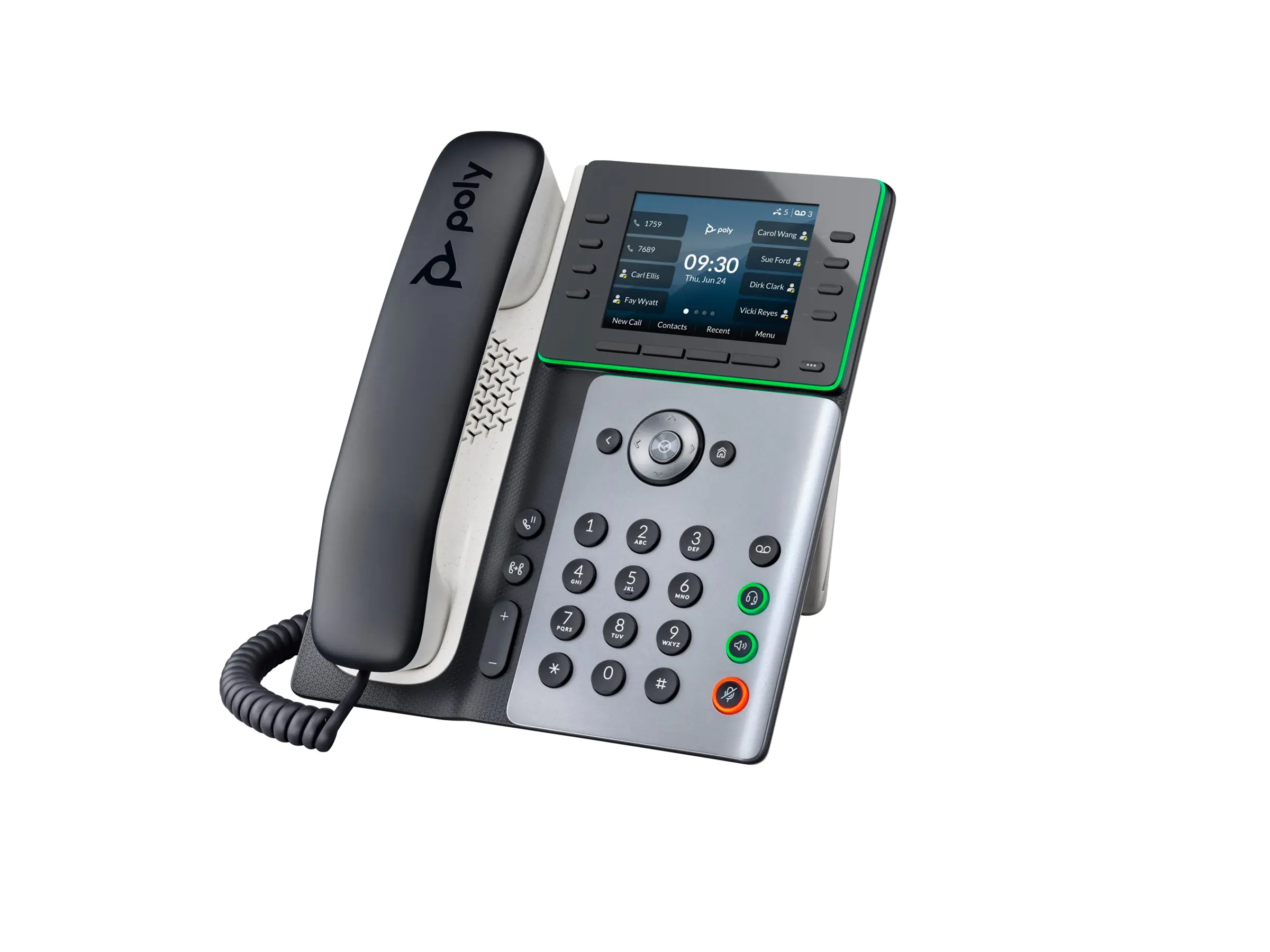 Poly HP Poly Edge E350 - VoIP-Telefon mit Rufnummernanzeige/Anklopffunktion 82M89AA