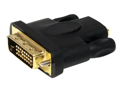 StarTech HDMI to DVI-D Video Cable Adapter - F/M - HD to DVI - HDMI to DVI-D Converter Adapter (HDMIDVIFM) - Videoadapter - Dual Link - HDMI weiblich zu DVI-D männlich - Schwarz - für P/N: HDMM1MP, HDMM2MP, HDMM3MP, RKCOND17HD, SV231DHU34K6, SV231HU34K6,