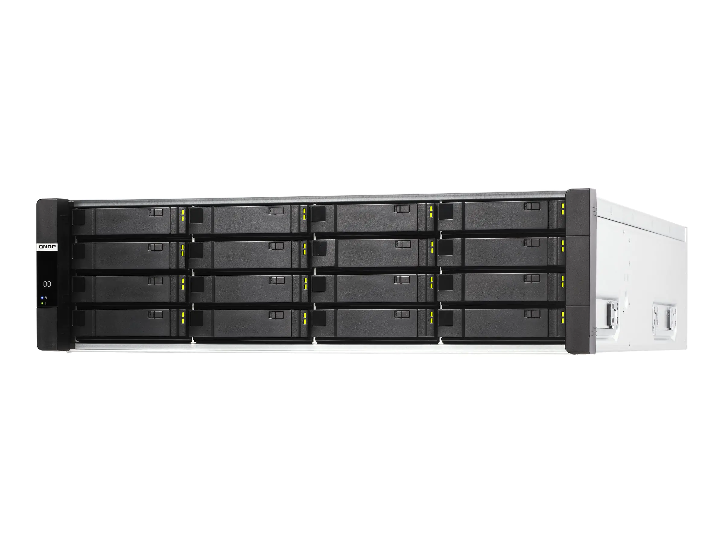 QNAP ES1686DC - NAS-Server - 16 Schächte - Rack - einbaufähig - SAS 12Gb/s - RAID RAID 0, 1, 5, 6, 10, JBOD, 5 Hot Spare, 6 Hot Spare, 10-Hot-Spare, 1 Hot-Spare - RAM 128 GB - Gigabit Ethernet / 10 Gigabit Ethernet - iSCSI Support - 3U