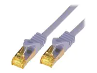 M-CAB RAW - Netzwerkkabel - RJ-45 (M) zu RJ-45 (M) - 50 cm - SFTP, PiMF - CAT 7 - halogenfrei, geformt, ohne Haken - Grau