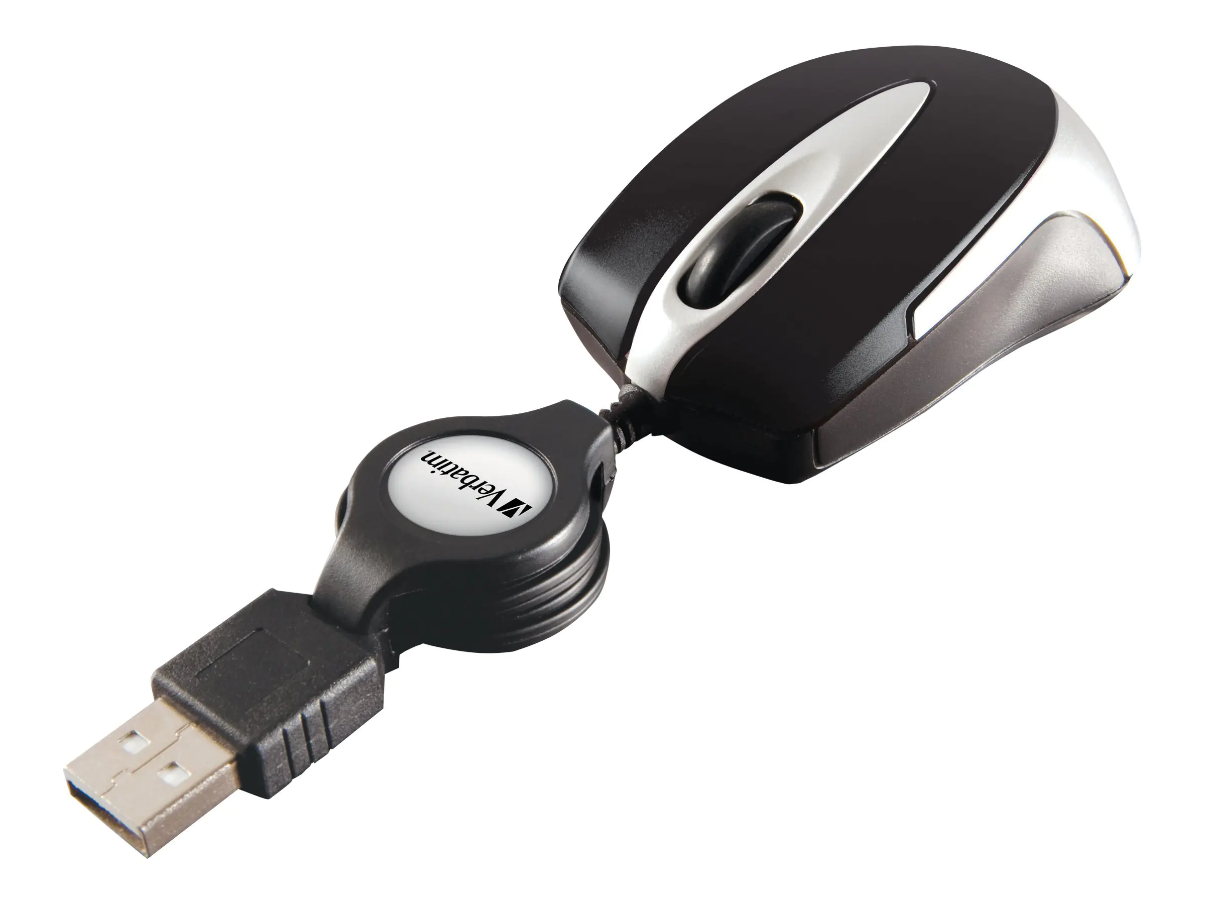 Verbatim Go Mini Optical Travel Mouse - Maus - rechts- und linkshändig - optisch - kabelgebunden - USB - Schwarz