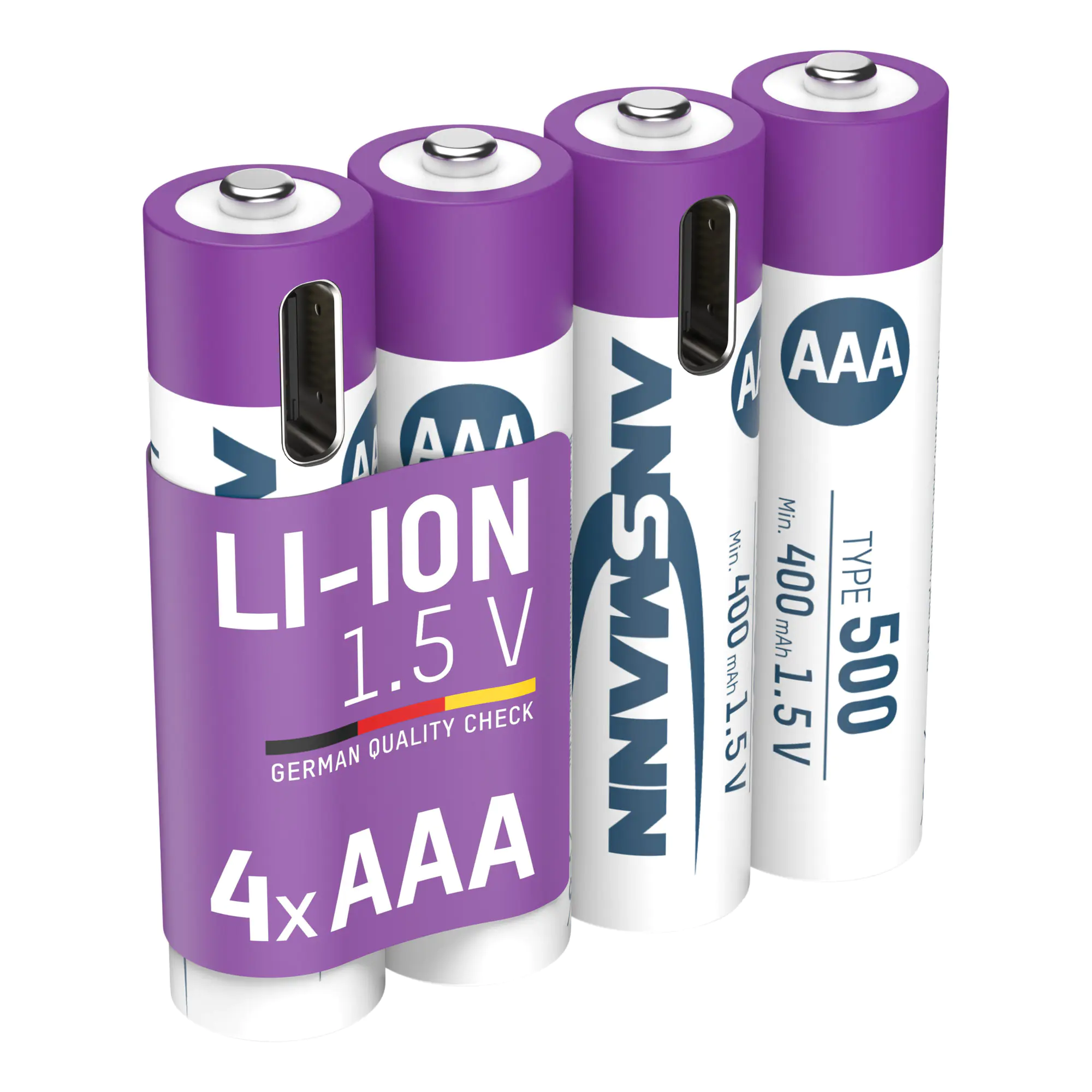 Ansmann LR03 USB-C Micro AAA -Akku Li-Ion 500 mAh 1.5 V 4 St.