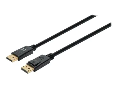 Manhattan DisplayPort 1.4 Cable, 8K@60hz, 3m, PVC Cable, Male to Male, With Latches, Fully Shielded, Black, Lifetime Warranty, Polybag - DisplayPort-Kabel - DisplayPort (M) 355582