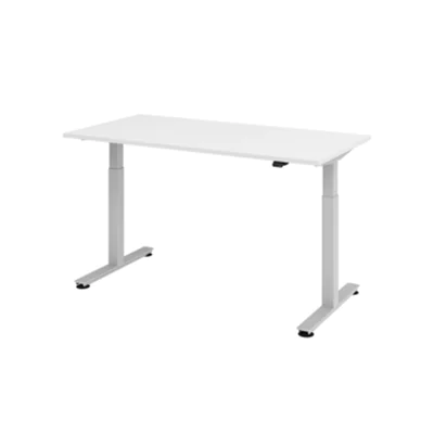 Hammerbacher Schreibtisch VXMST16/W/S 160x80cm weiß
