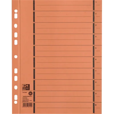 Oxford Trennblatt DIN A4 Manilakarton orange 100 St./Pack.