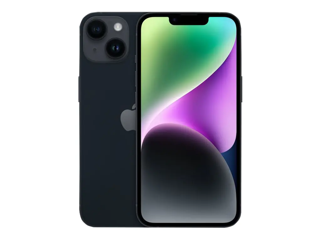 Apple iPhone 14 Plus - 5G Smartphone - Dual-SIM / Interner Speicher 512 GB - OLED-Display - 6.7" - 2778 x 1284 Pixel - 2 x Rückkamera 12 MP, 12 MP - front camera 12 MP - Midnight