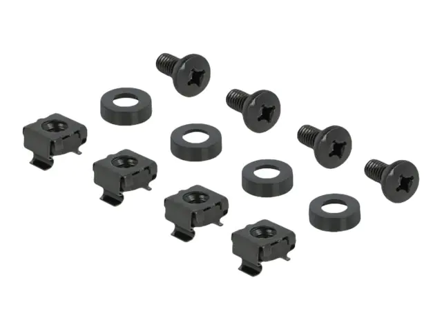 Delock Rackpaneel - mit Öffnung - Schwarz - 1U - 25.4 cm (10")