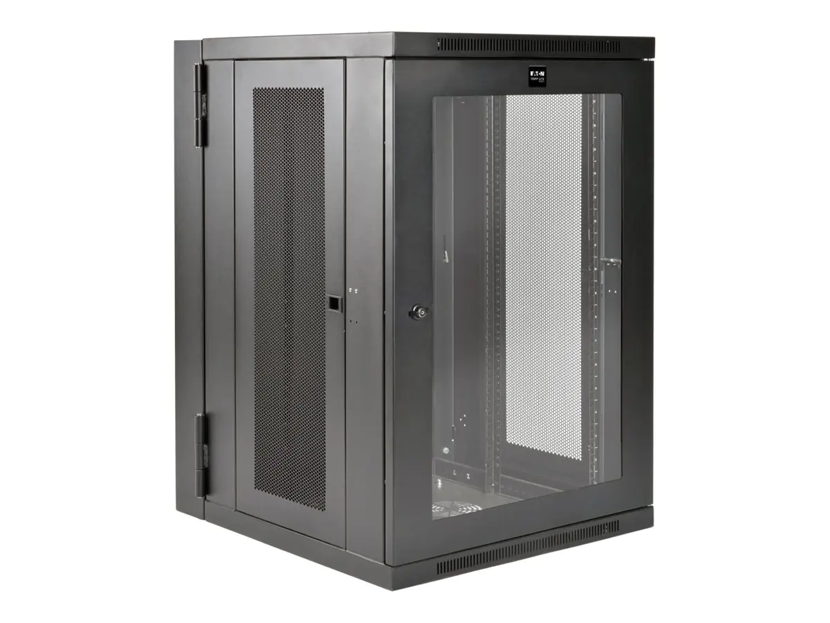Tripp Eaton Tripp Lite Series 18U Wall Mount Rack Enclosure Server Cabinet Deep Acrylic Window - Schrank Netzwerkschrank - geeignet für Wandmontage - Schwarz - 18U - 48.3 cm (19") SRW18USDPG