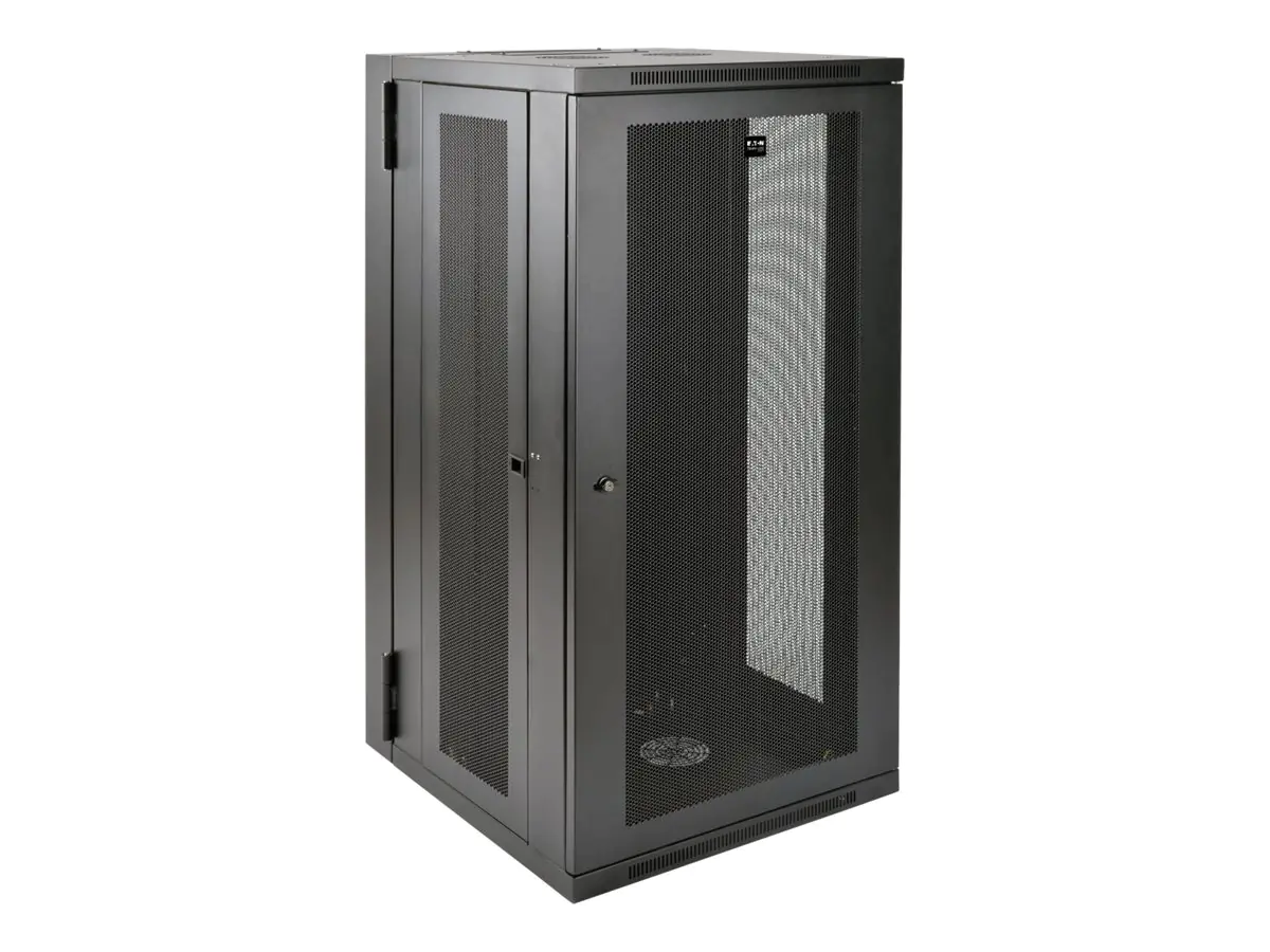 Tripp Eaton Tripp Lite Series 26U Wall Mount Rack Enclosure Server Cabinet Swinging Hinged Door Deep - Schrank Netzwerkschrank - geeignet für Wandmontage - Schwarz - 26U - 48.3 cm (19") SRW26USDP