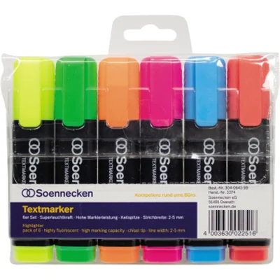 Soennecken Textmarker 3374 sortiert 6 St./Pack.