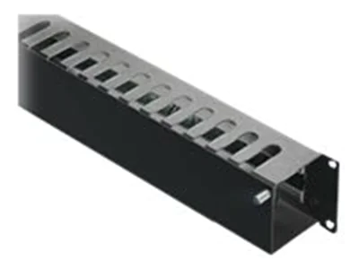 Rittal - Rack-Kabelführungsplatte mit Abdeckung - RAL 9005 - 2U - 48.3 cm (19")