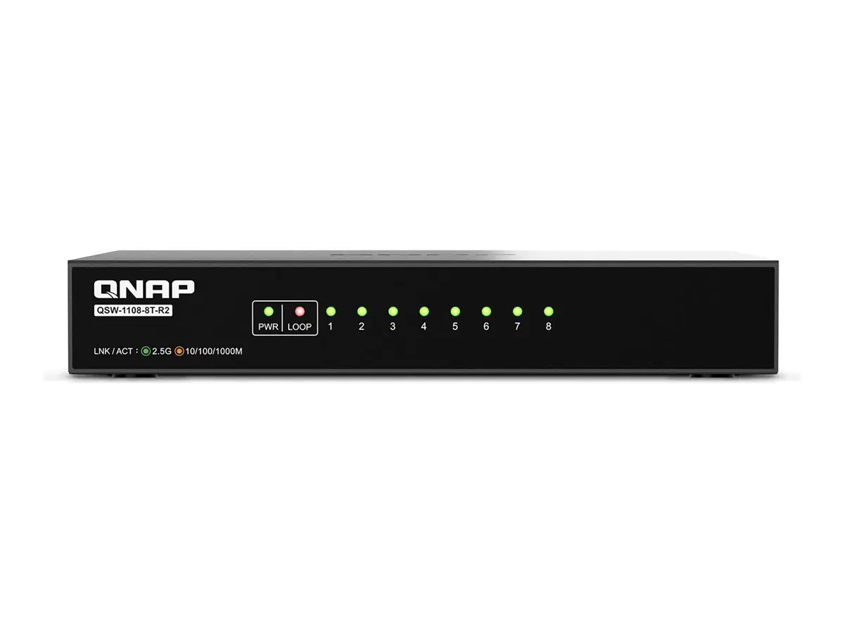 QNAP QSW-1108-8T-R2 - Switch - unmanaged - 8 x 10/100/1000/2.5G