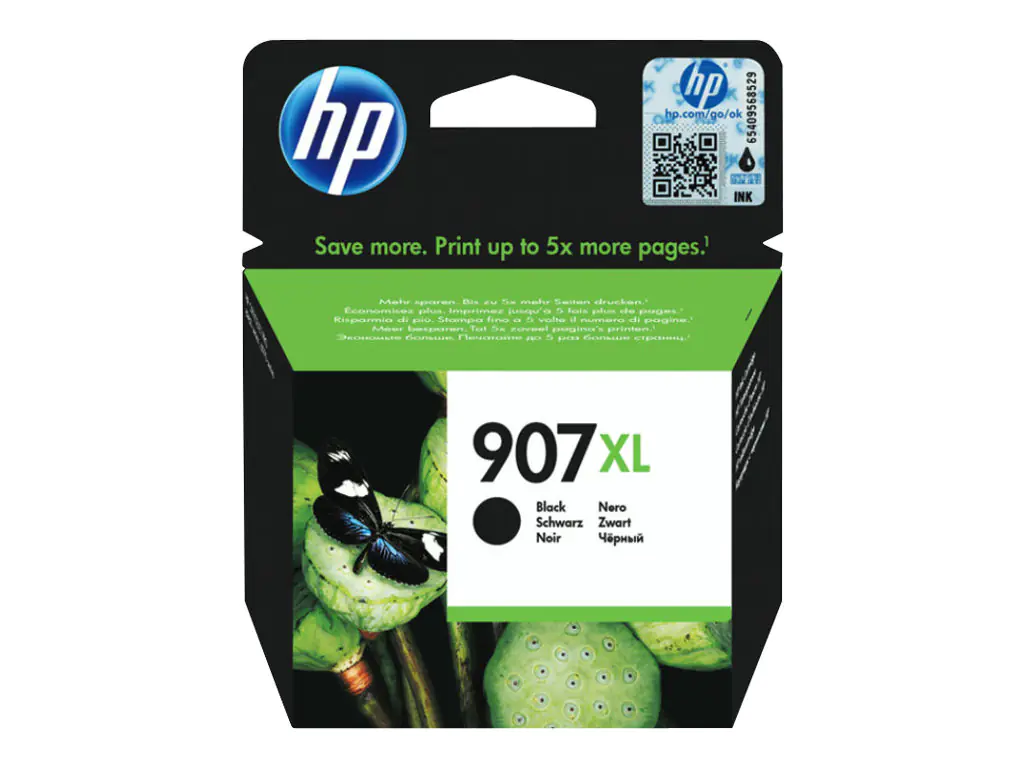 HP 907XL - 37 ml - Hohe Ergiebigkeit - Schwarz - Original - Tintenpatrone - für Officejet 6951, 6954, 6962; Officejet Pro 6960, 6961, 6970, 6971, 6974, 6975