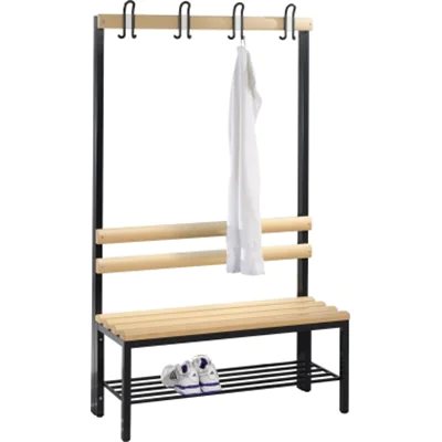 C+P Garderobenbank 8050110S10001 m. Schuhrost 1650x1000x403mm sgr