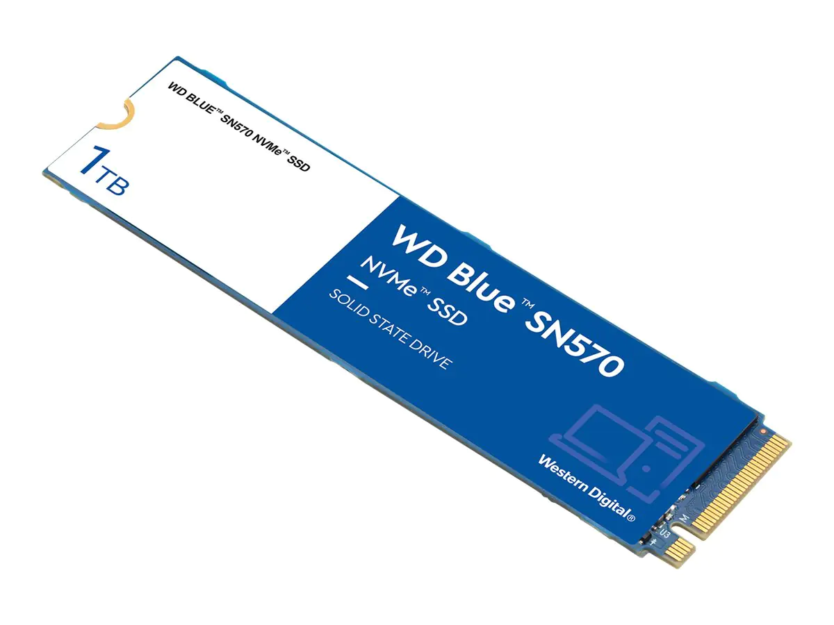 WD Blue SN570 NVMe SSD WDS100T3B0C - SSD - 1 TB - intern - M.2 2280 - PCIe 3.0 x4 (NVMe)