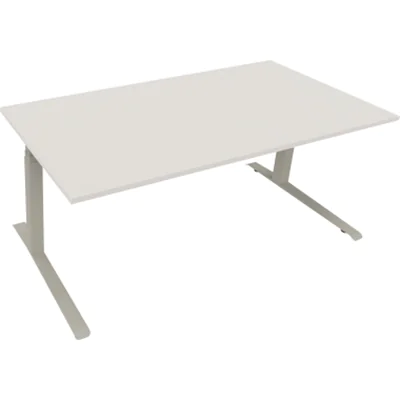 Sitz-/Stehtisch Kufe Doppels. Quad. B1800xT900xH645-1275 si/Weiß