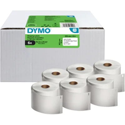 DYMO® Versandetikett 102 x 210 mm (B x H) Papier weiß 140 Etik./Rl. 6 x 140 Etik./Pack.