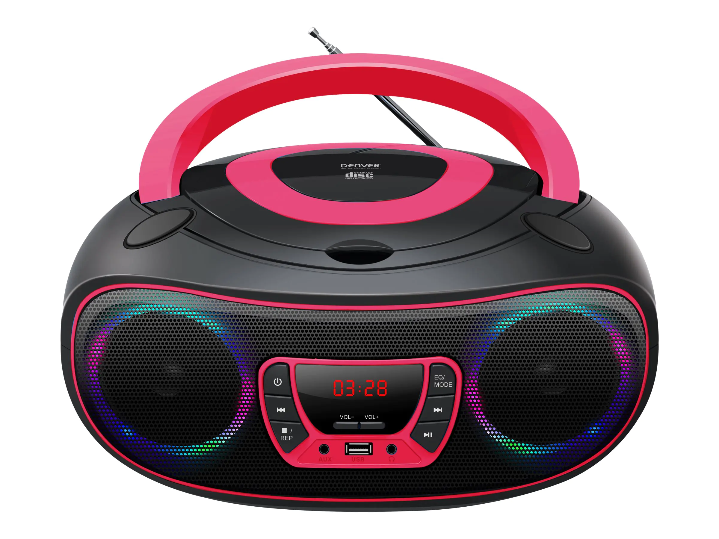 Inter Sales DENVER TCL-212BT - Ghettoblaster - 4 Watt - pink 111141300011