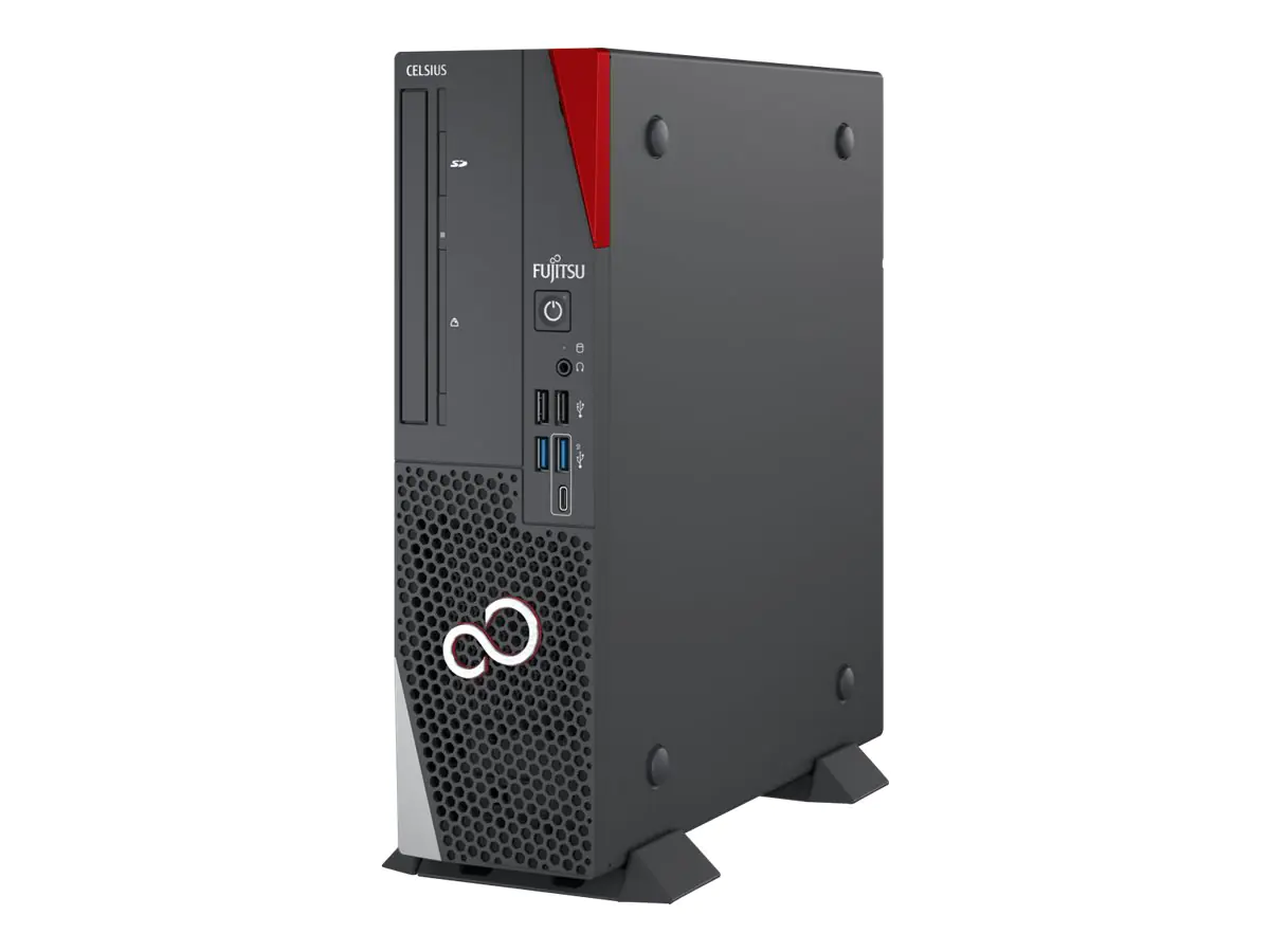 Fujitsu Celsius J5010 - SFF - 1 x Core i7 10700 / 2.9 GHz - RAM 16 GB - SSD 512 GB - SED, NVMe - DVD SuperMulti - UHD Graphics 630 - GigE - Win 10 Pro 64-Bit - Monitor: keiner