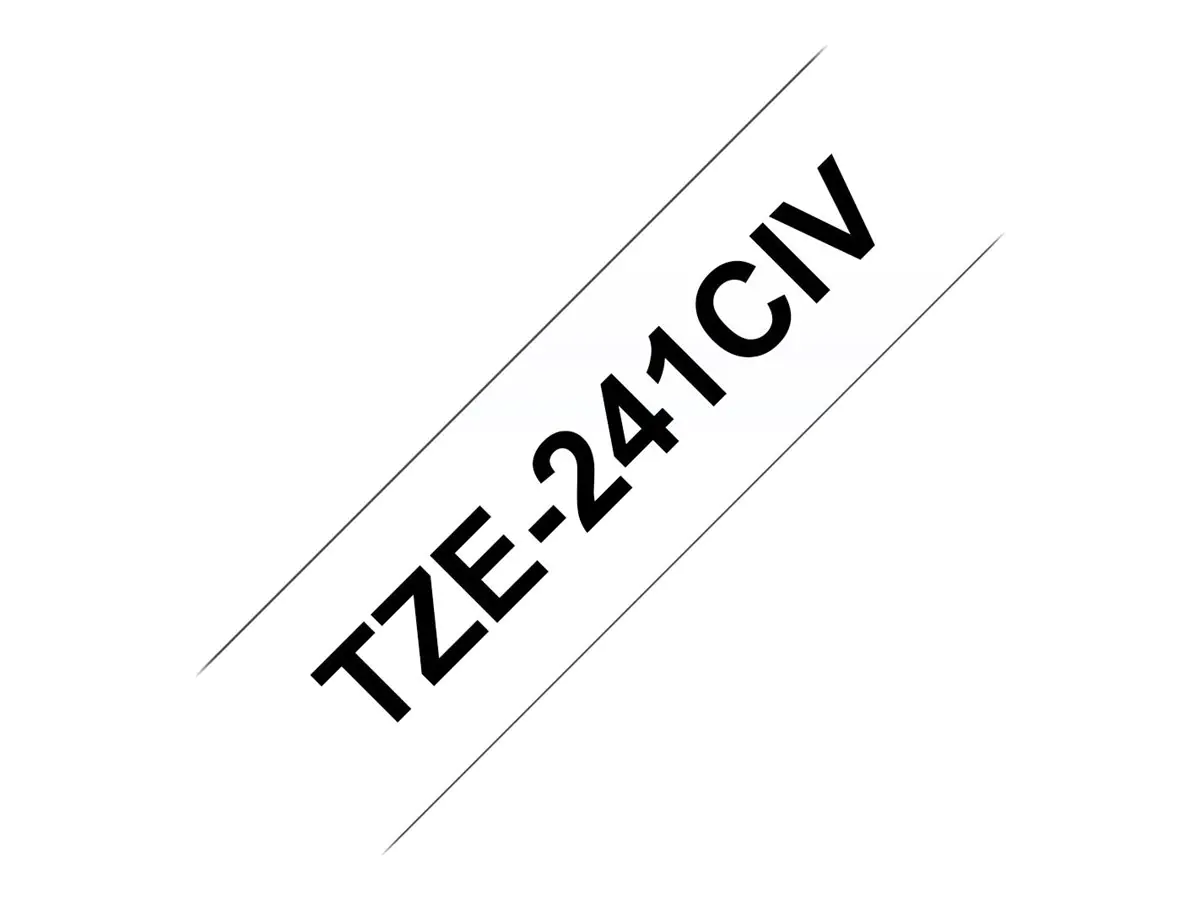 Brother TZe-241CIV - Schwarz auf Weiß - Rolle (1,8 cm x 8 m) TZE241CIV