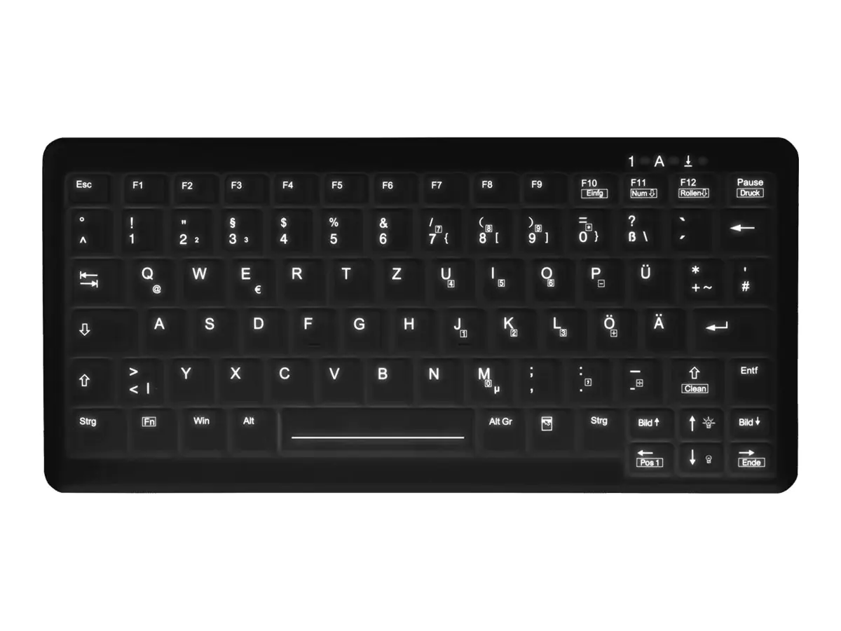 Active Key MedicalKey AK-C4110 - Tastatur - Desinfektionstuch - kabellos - 2.4 GHz - QWERTZ - Deutsch - Schwarz