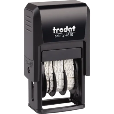 trodat Datumstempel Printy Dater 4810 70381 20x3,8mm grau/schwarz