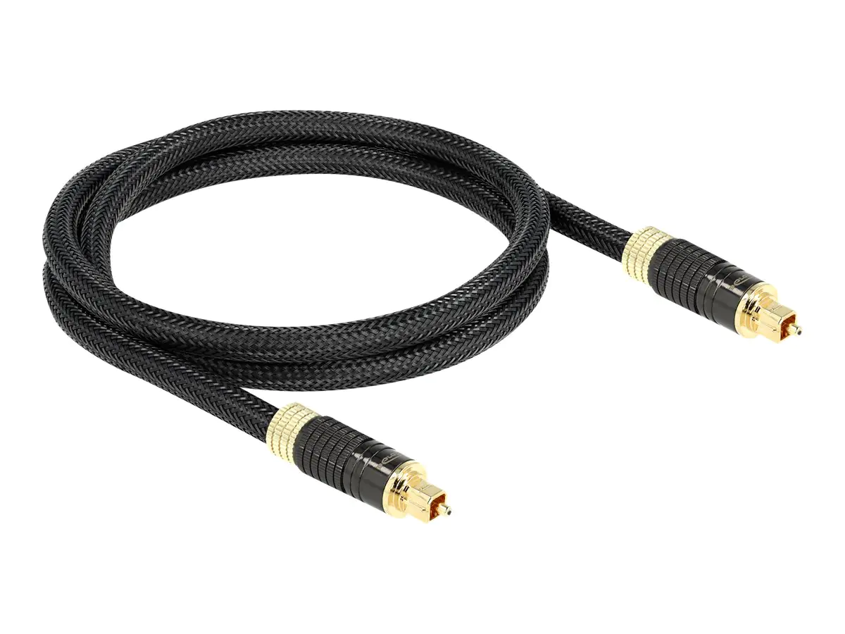 Delock - Digitales Audio-Kabel (optisch) - SPDIF - TOSLINK männlich zu TOSLINK männlich - 1 m - Glasfaser - Anthrazit