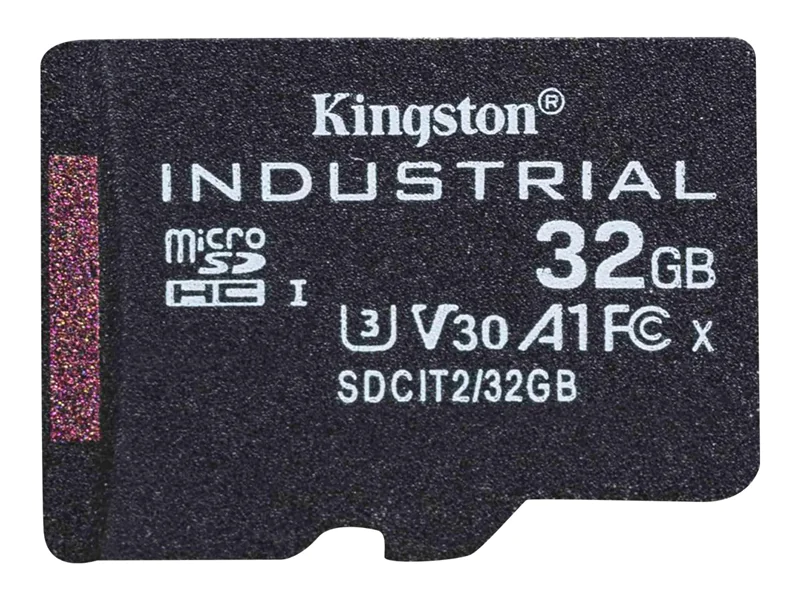 Kingston Industrial - Flash-Speicherkarte (microSDHC/SD-Adapter inbegriffen) - 32 GB - A1 / Video Class V30 / UHS-I U3 / Class10 - microSDHC UHS-I