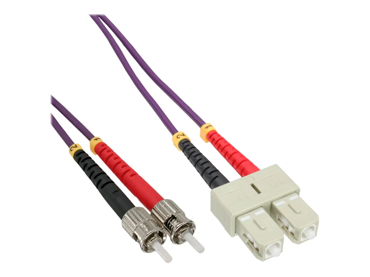 InLine - Netzwerkkabel - SC multi-mode (S) zu ST multi-mode (S) - 25 m - Glasfaser - 50/125 Mikrometer - OM4 - halogenfrei - lila