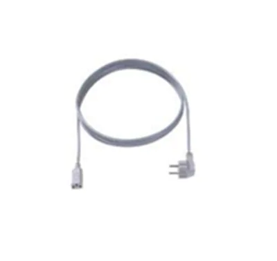 Bachmann H05VV-F 3G 0.75 mm² - Stromkabel - IEC 60320 C13 gerade zu CEE 7/7 (M) gewinkelt - 250 V - 10 A - 2 m - geformt - Grau