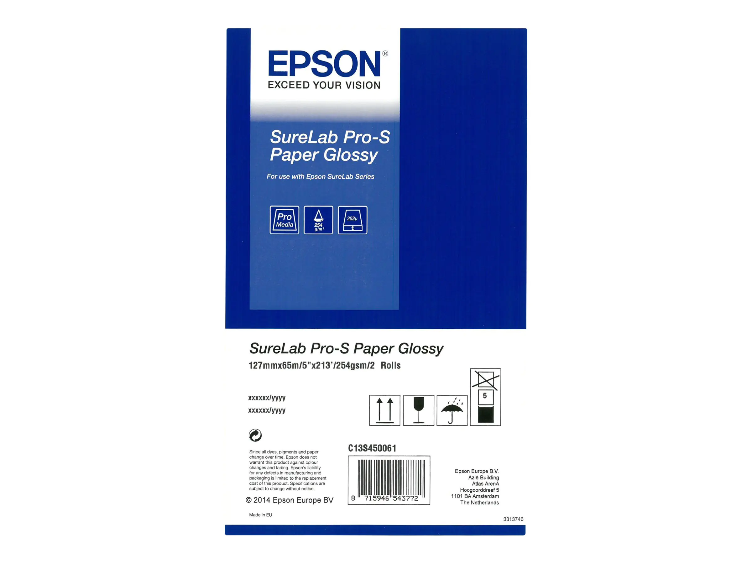 Epson SureLab Pro-S Paper Luster - Glanz - 243 Mikrometer - Rolle (12,7 cm x 65 m)