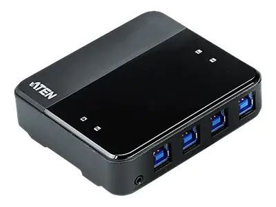 ATEN US434 - USB-Umschalter für die gemeinsame Nutzung von Peripheriegeräten - 4 x SuperSpeed USB 3.0 - Desktop