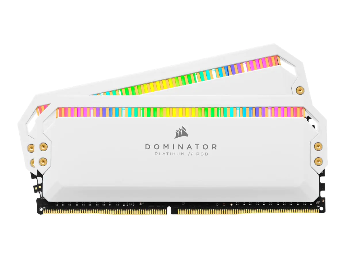 CORSAIR Dominator Platinum RGB - DDR4 - kit - 16 GB: 2 x 8 GB - DIMM 288-PIN - 3200 MHz / PC4-25600 - CL16 - 1.35 V - ungepuffert - non-ECC - weiß
