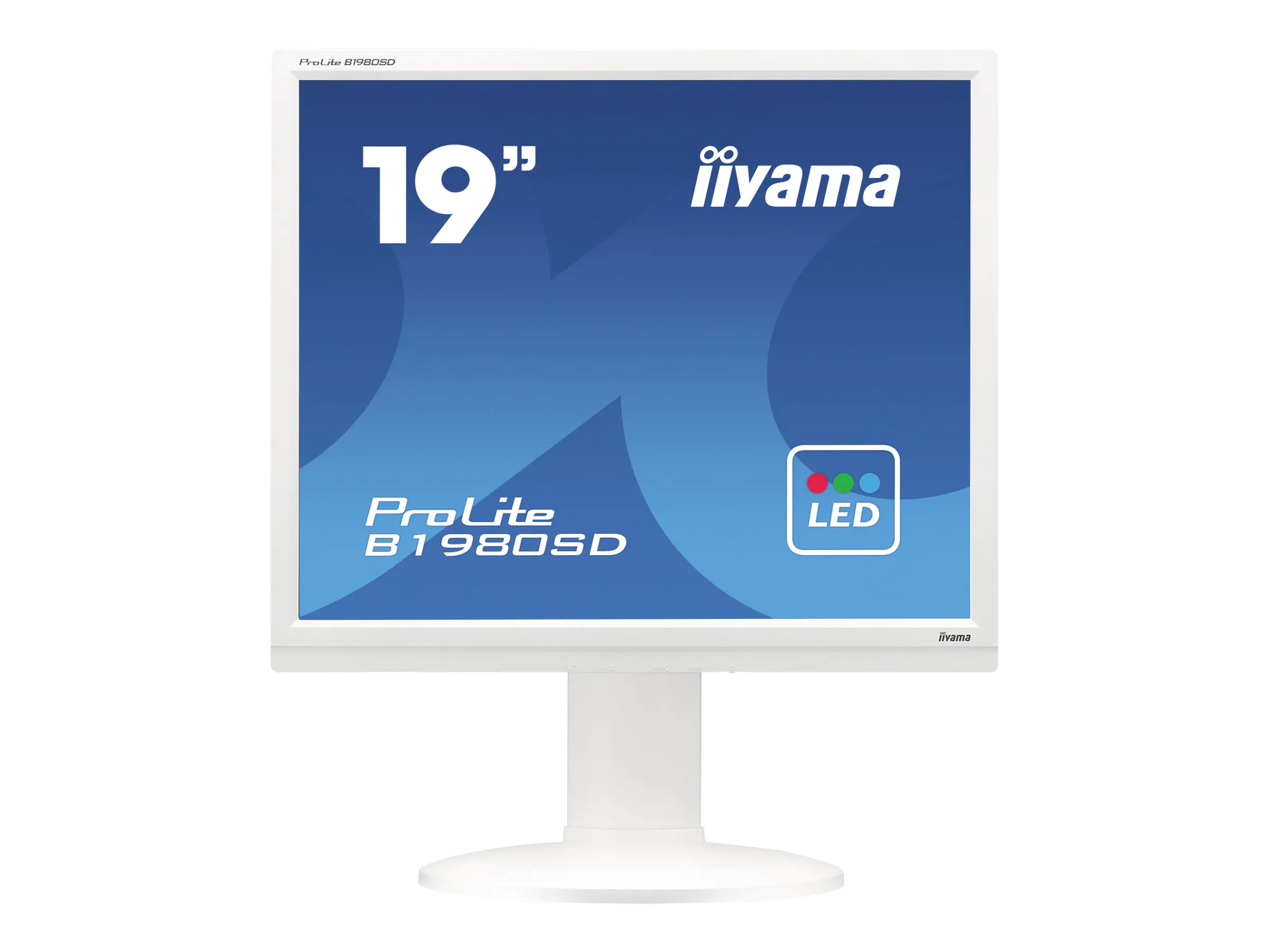 Iiyama ProLite B1980SD-W1 - LED-Monitor - 48.3 cm (19") - 1280 x 1024 @ 75 Hz - TN - 250 cd/m² - 1000:1 - 5 ms - DVI-D, VGA - Lautsprecher - weiß