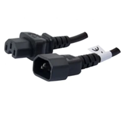 exertis Connect - Spannungsversorgungs-Verlängerungskabel - IEC C14 zu IEC 60320 C15 - 10 A - 1.8 m - Schwarz