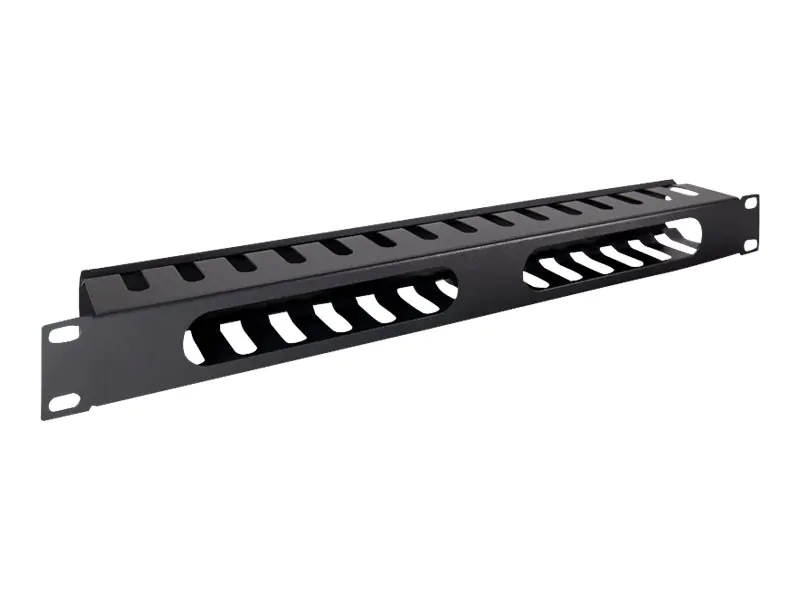 Inter-Tech - Rack Kabelmanagement-Kabelkanal - Schwarz, RAL 9005 - 1U - 48.3 cm (19")