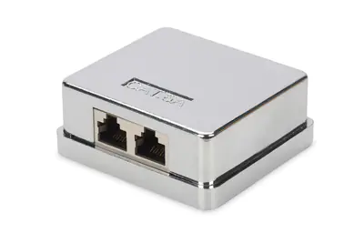 Digitus Professional DN-93713 - Installationskasten Netzwerkoberfläche - Oberfläche montierbar - RJ-45 X 2 - Abdeckung mit zwei Aussparungen